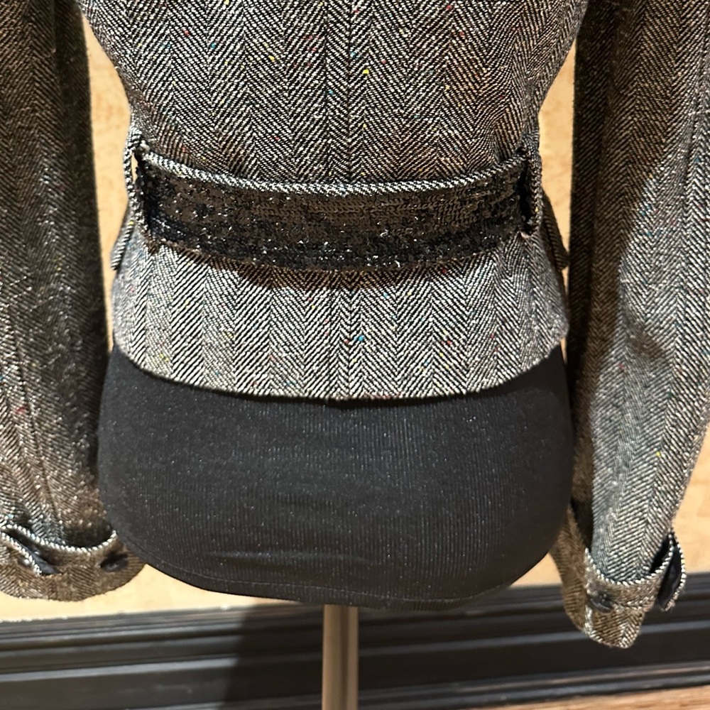 Bcbgmaxazria- Herringbone Pattern -Tweed Cropped … - image 5